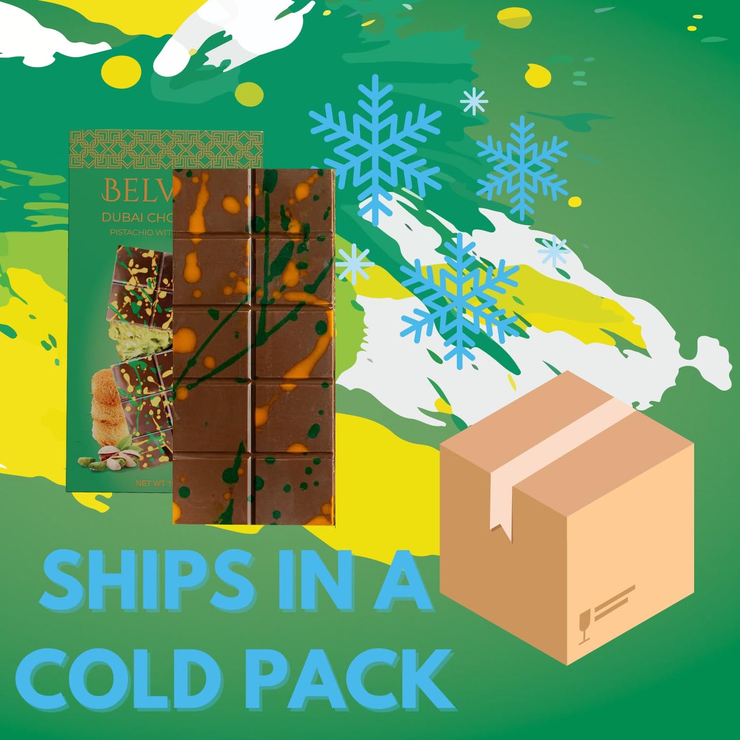 Dubai Chocolate Bar Pistachio Knafeh/Kataifi Deluxe 7 oz Bar