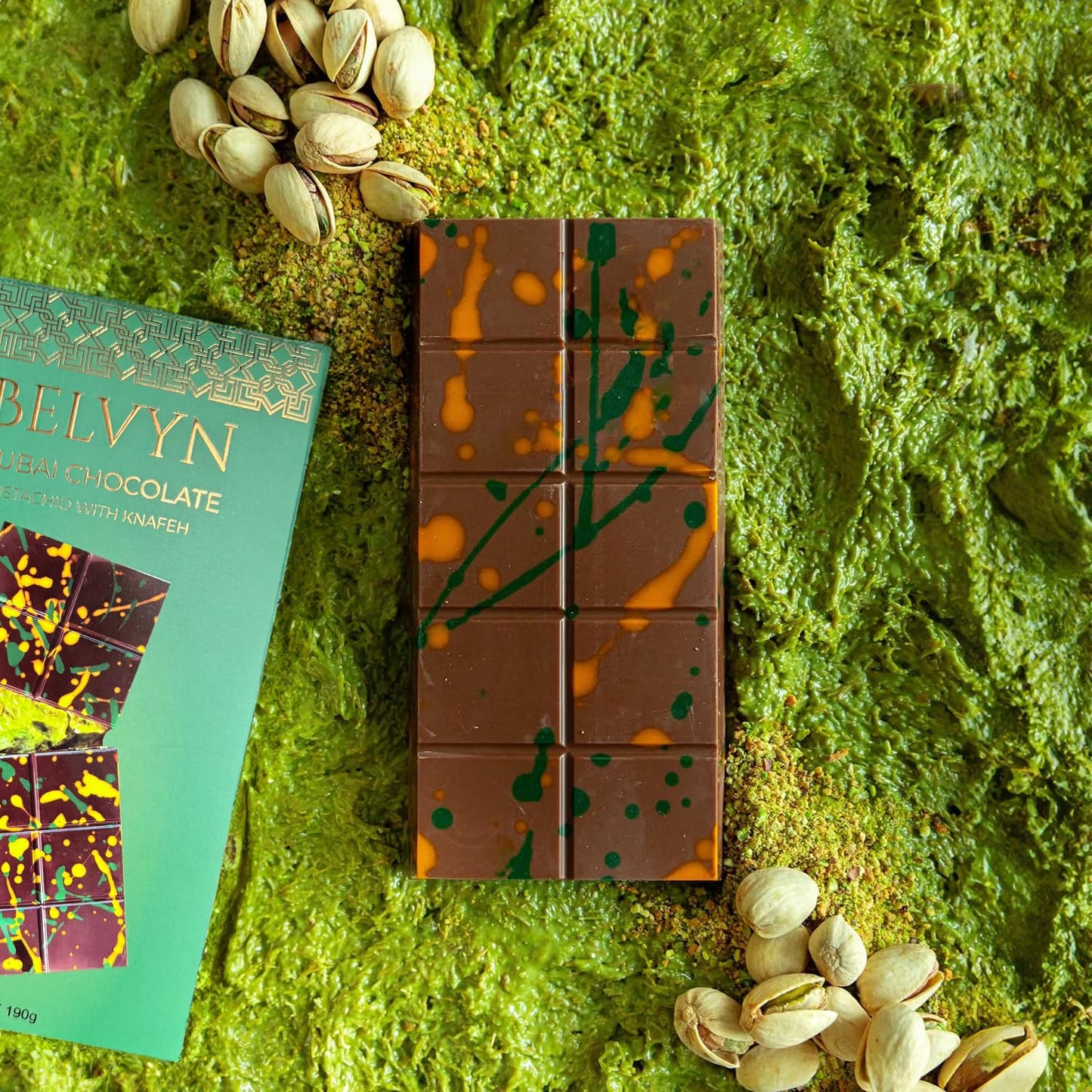 Dubai Chocolate Bar Pistachio Knafeh/Kataifi Deluxe 7 oz Bar